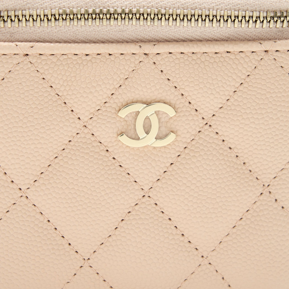 CHANEL MINI VANITY LIGHT BEIGE CAVIAR GHW