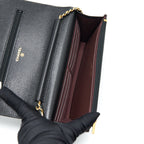 CHANEL CLASSIC WALLET ON CHAIN CAVIAR BLACK GHW (MICROCHIP)