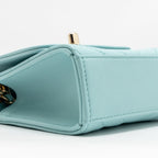 Chanel chevron mini trendy cc clutch with chain lambskin light blue LGHW