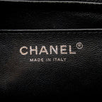 CHANEL CHEVRON JUMBO SINGLE FLAP BAG PATENT BLACK SHW