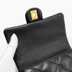 CHANEL 23P COCO LOVE FLAP BAG CAVIAR BLACK GHW (MICROCHIP)