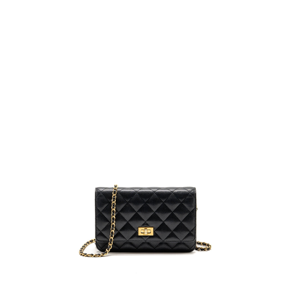 Chanel 2.55 Reissue Wallet on Chain Caviar Black GHW