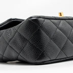CHANEL MINI RECTANGULAR FLAP BAG CAVIAR BLACK GHW