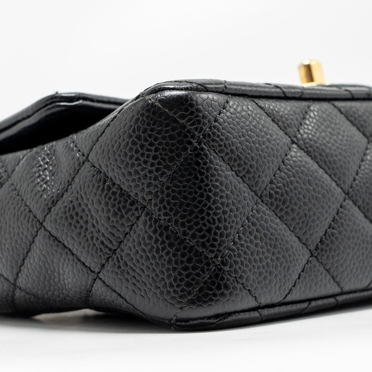CHANEL MINI RECTANGULAR FLAP BAG CAVIAR BLACK GHW