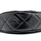 CHANEL 23K HOBO SHOULDER BAG CALFSKIN BLACK GHW (MICROCHIP)