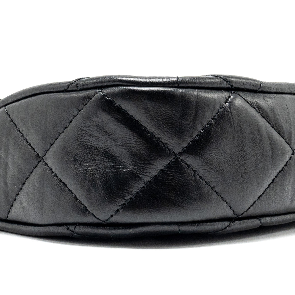 CHANEL 23K HOBO SHOULDER BAG CALFSKIN BLACK GHW (MICROCHIP)