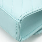 Chanel chevron mini trendy cc clutch with chain lambskin light blue LGHW