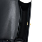 CHANEL MEDIUM BOY BAG CAVIAR BLACK BRUSHED GHW (MICROCHIP)
