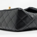 CHANEL MINI RECTANGULAR FLAP BAG CAVIAR BLACK GHW