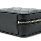 CHANEL PEARL CRUSH MINI CAMERA CASE WITH CHAIN LAMBSKIN BLACK GHW