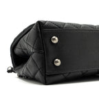 CHANEL SMALL COCO HANDLE CAVIAR / LIZARD HANDLE BLACK RUTHENIUM HARDWARE