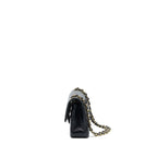 CHANEL SMALL CLASSIC DOUBLE FLAP BAG LAMBSKIN BLACK GHW (MICROCHIP)