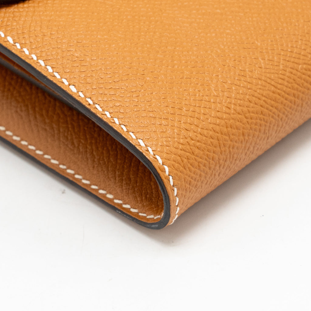 Hermes constance long wallet epsom gold SHW