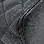 CHANEL VINTAGE MEDALLION TOTE BAG CAVIAR BLACK GHW