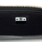 CHANEL 22A TOP HANDLE LONG VANITY WITH CHAIN LAMBSKIN BLACK LGHW