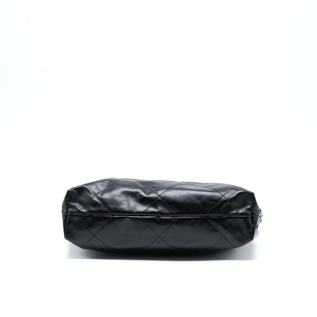 CHANEL SMALL 22 BAG CALFSKIN BLACK SHW(MICROCHIP)