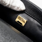 CHANEL 23P COCO LOVE FLAP BAG CAVIAR BLACK GHW (MICROCHIP)