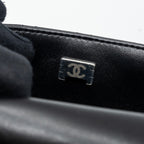 CHANEL MINI SQUARE FLAP BAG LAMBSKIN BLACK SHW (MICROCHIP)