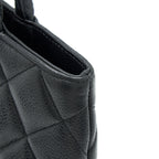 CHANEL VINTAGE MEDALLION TOTE BAG CAVIAR BLACK GHW