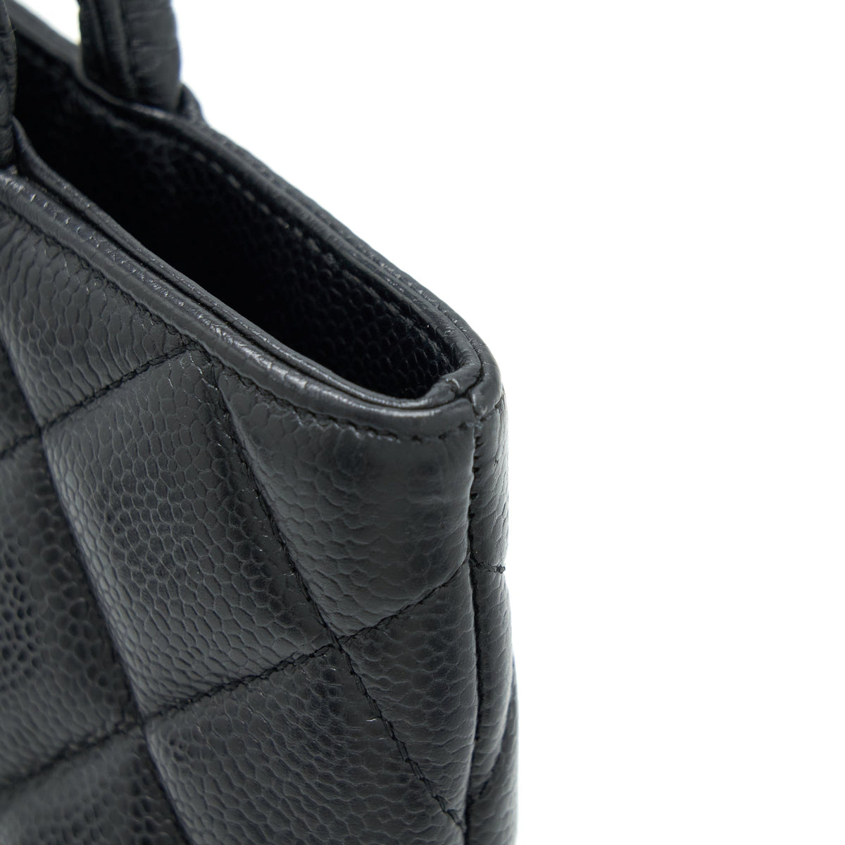 CHANEL VINTAGE MEDALLION TOTE BAG CAVIAR BLACK GHW