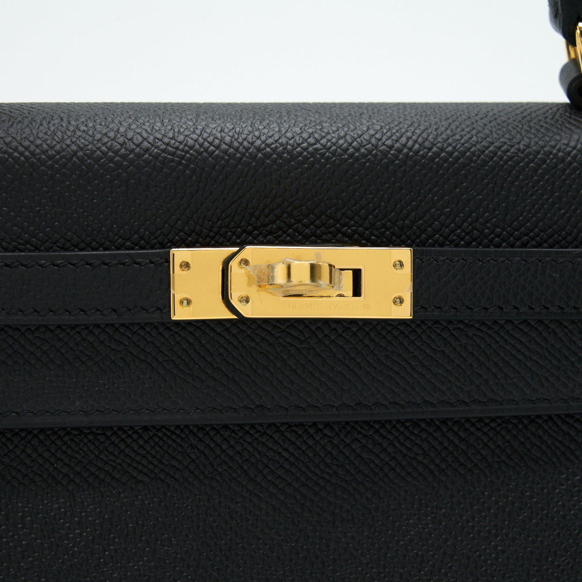 Hermes Kelly Sellier 25 Epsom Black GHW