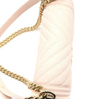 CHANEL MEDIUM BOY BAG CHEVRON CAVIAR LIGHT PINK LGHW