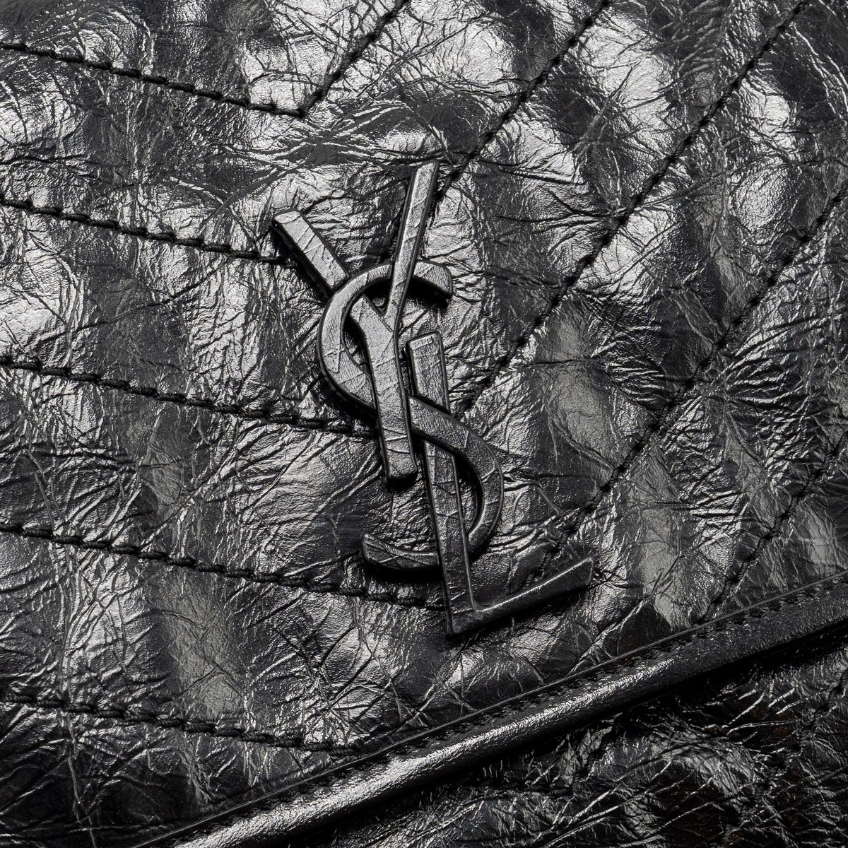 Saint laurent/YSL medium Niki chain bag vintage calfskin so black