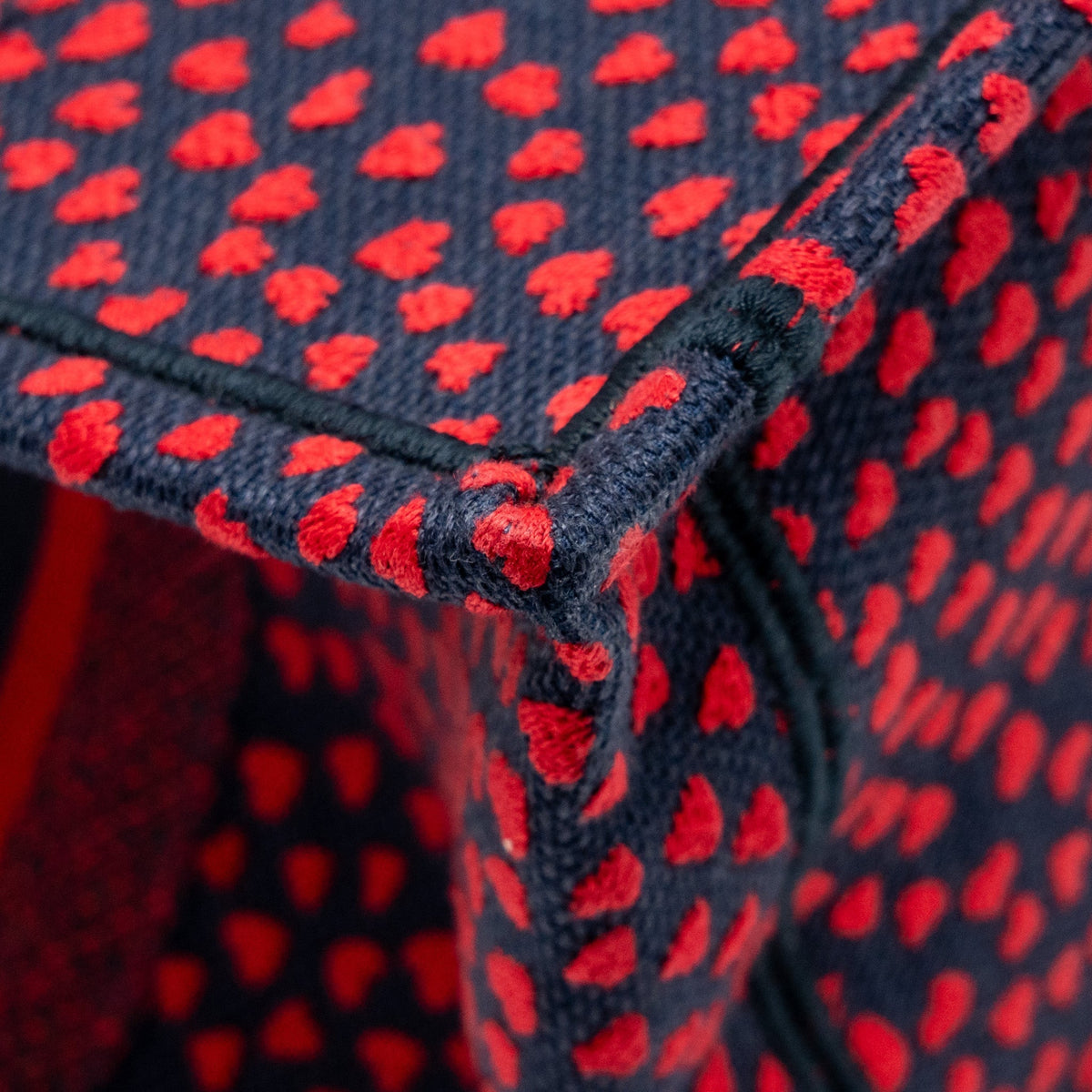 DIOR MEDIUM DIOR BOOK TOTE I LOVE PARIS CANVAS RED / NAVY