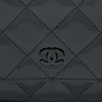 CHANEL CLASSIC WALLET ON CHAIN PATENT BLACK SHW