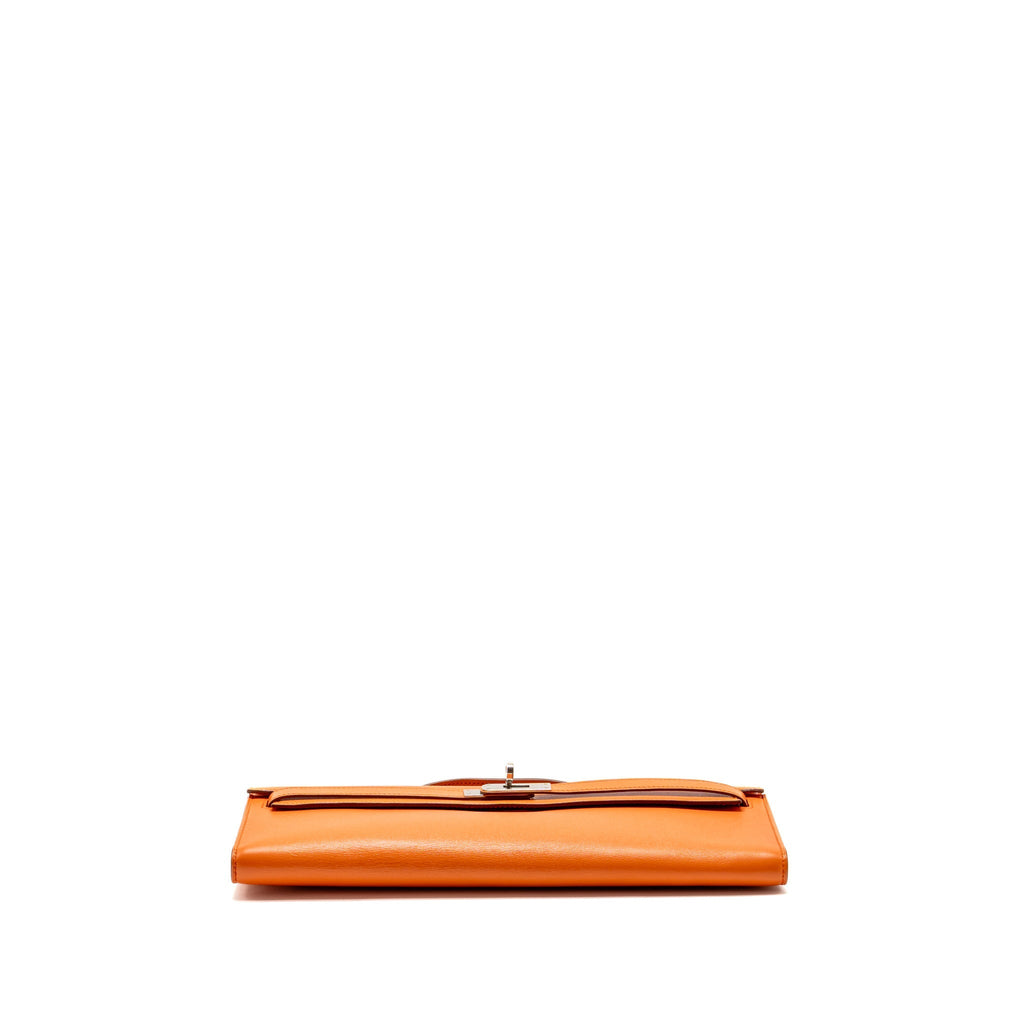 Hermes Kelly Cut Bag Evercolor Orange SHW