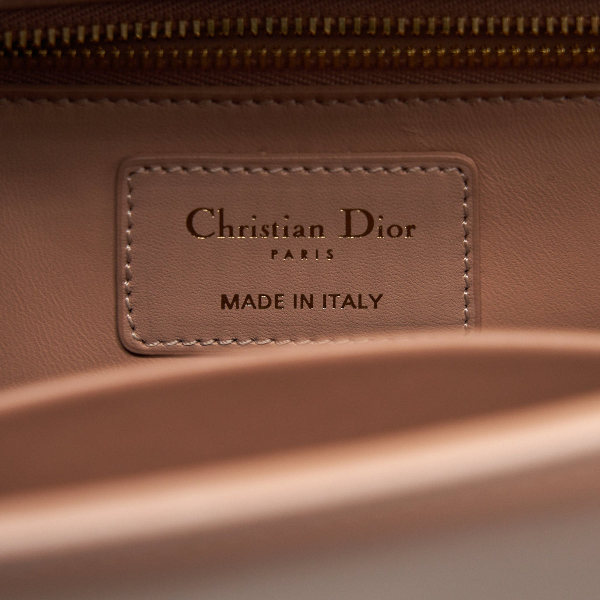 DIOR MONTAIGNE 24 MEDIUM FLAP BAG BEIGE PINK WITH GHW
