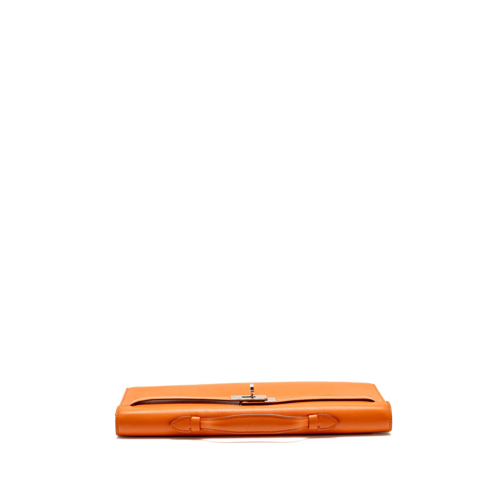 Hermes Kelly Cut Bag Evercolor Orange SHW