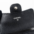 CHANEL CLASSIC FLAP CARD HOLDER CAVIAR BLACK SHW (MICROCHIP)
