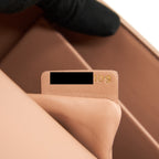 DIOR MONTAIGNE 24 MEDIUM FLAP BAG BEIGE PINK WITH GHW