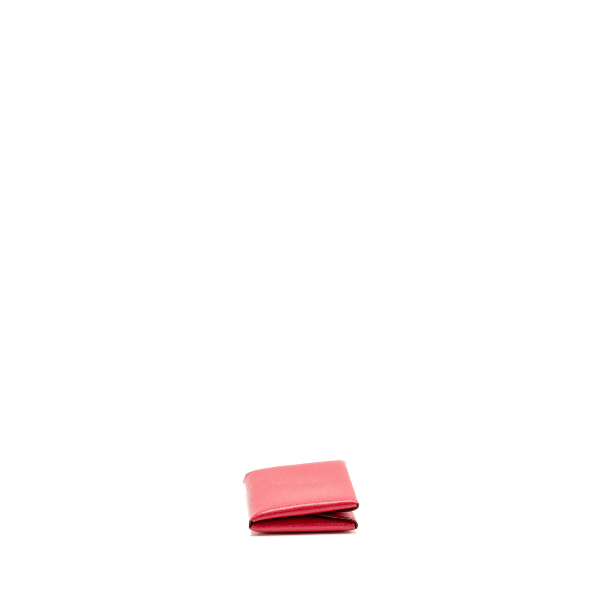Hermes Calvi Duo Card Holder Chèvre Mysore Rose Extreme SHW