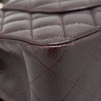 CHANEL MEDIUM CLASSIC DOUBLE FLAP BAG CAVIAR BURGUNDY SHW