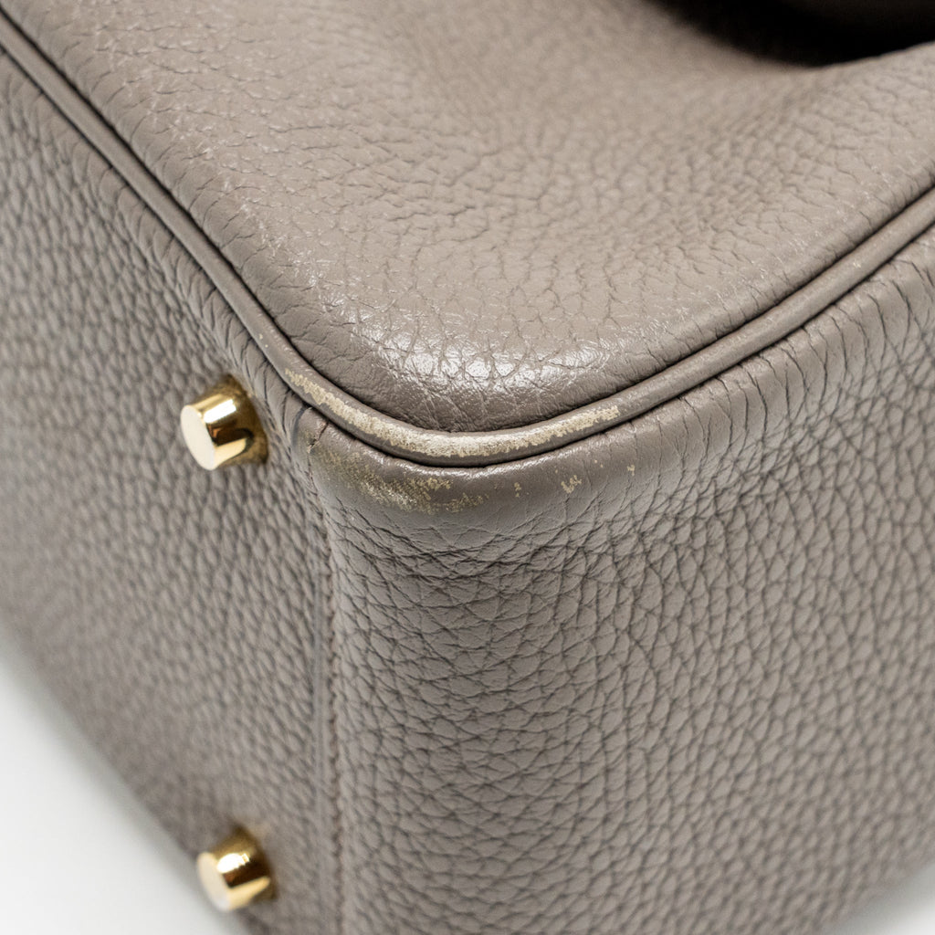 Hermes Mini Lindy Clemence Gris Etain GHW