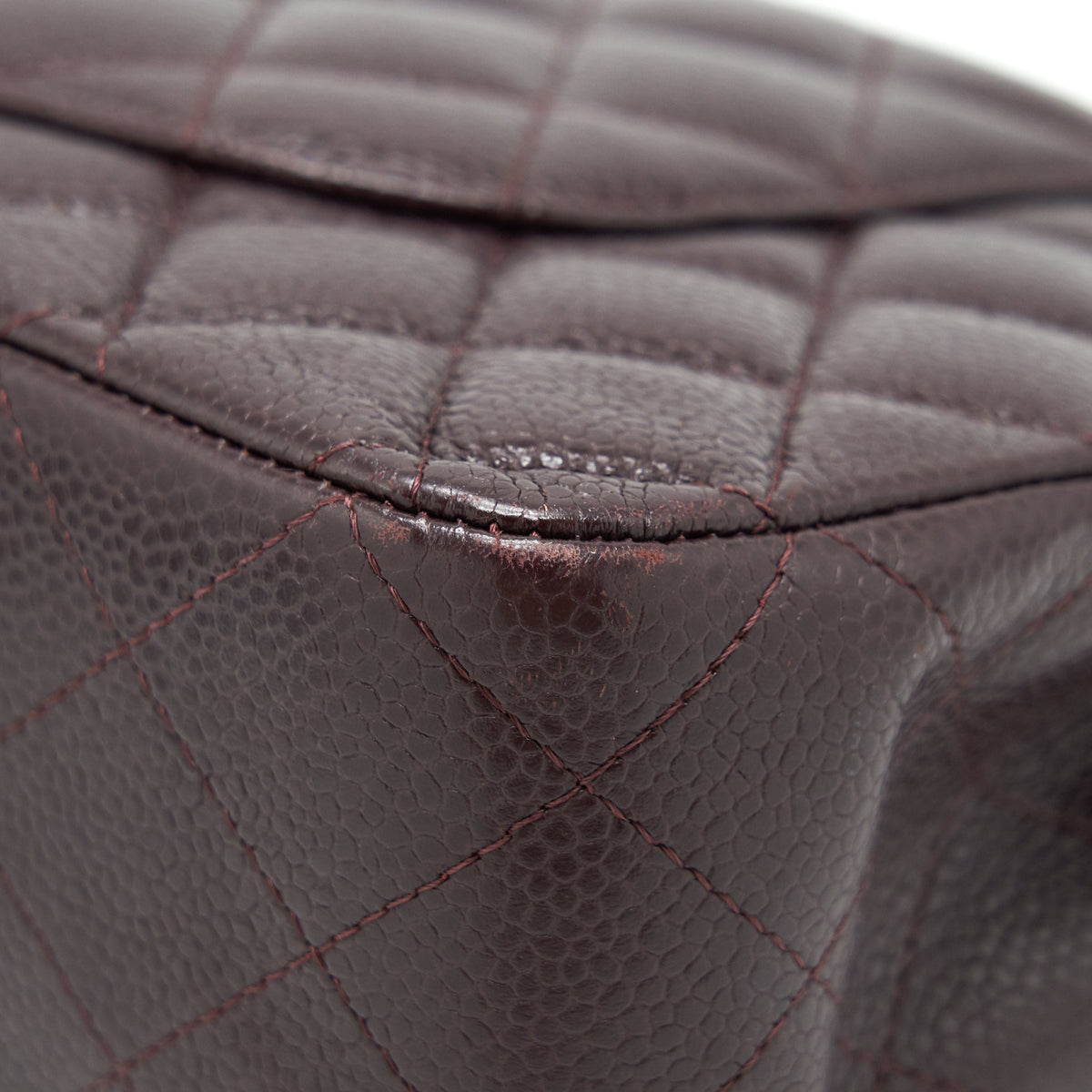 CHANEL MEDIUM CLASSIC DOUBLE FLAP BAG CAVIAR BURGUNDY SHW