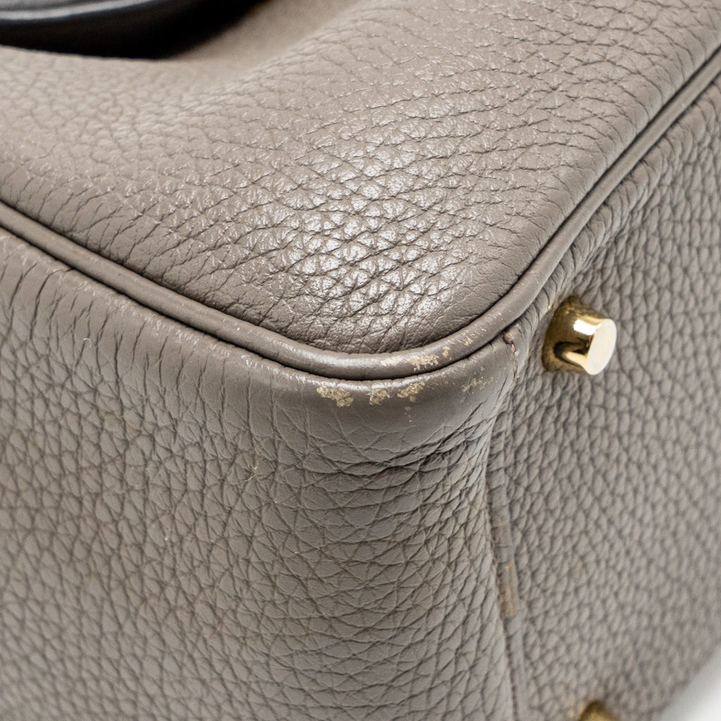 Hermes Mini Lindy Clemence Gris Etain GHW