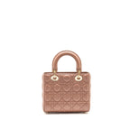 DIOR MY ABCDIOR SMALL LADY DIOR LAMBSKIN Dark Pink LGHW