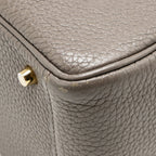 Hermes Mini Lindy Clemence Gris Etain GHW