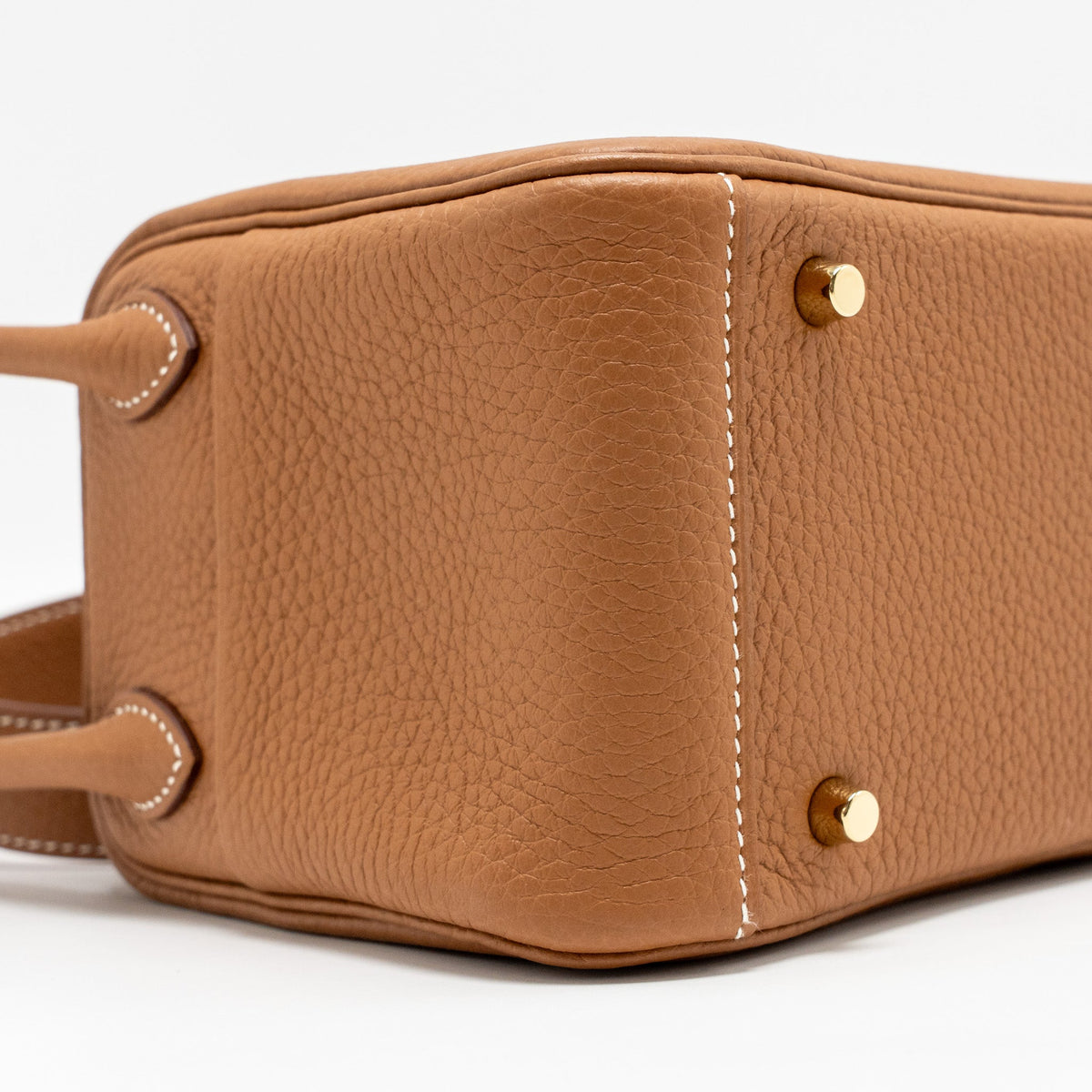 Hermes Mini Lindy Clemence Gold GHW