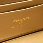 CHANEL PEARL CRUSH LONG VANITY WITH CHAIN LAMBSKIN BLACK GHW