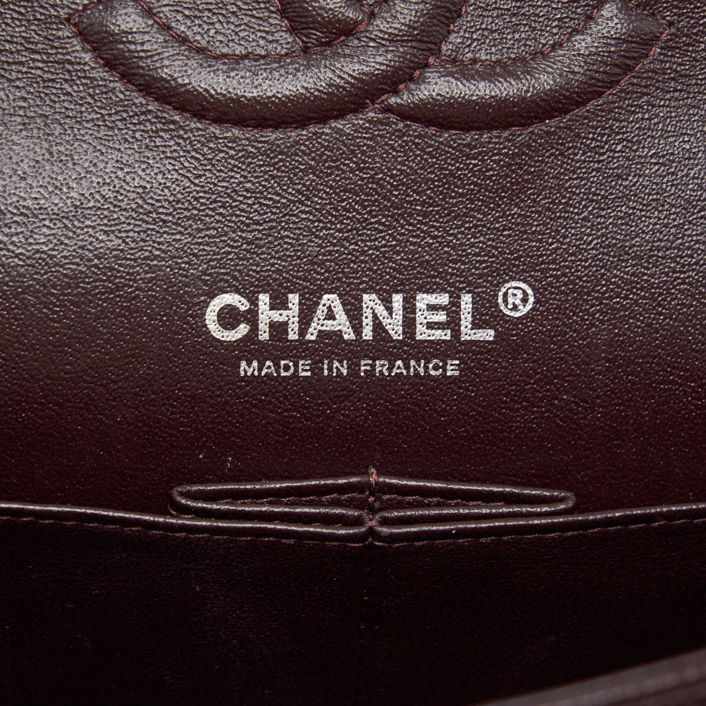 CHANEL MEDIUM CLASSIC DOUBLE FLAP BAG CAVIAR BURGUNDY SHW