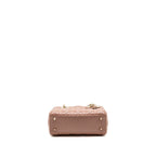 DIOR MY ABCDIOR SMALL LADY DIOR LAMBSKIN Dark Pink LGHW