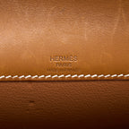 HERMES POCHETTE KELLY DEPECHES 25 CANVAS AND BARENIA, ECRU/ BEIGE / FAUVE GHW