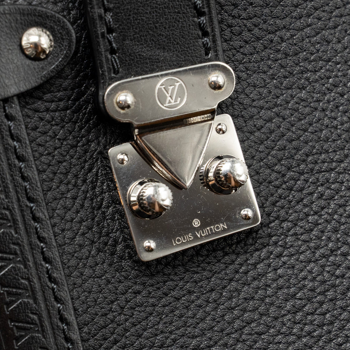 Louis Vuitton side trunk MM calfskin black SHW