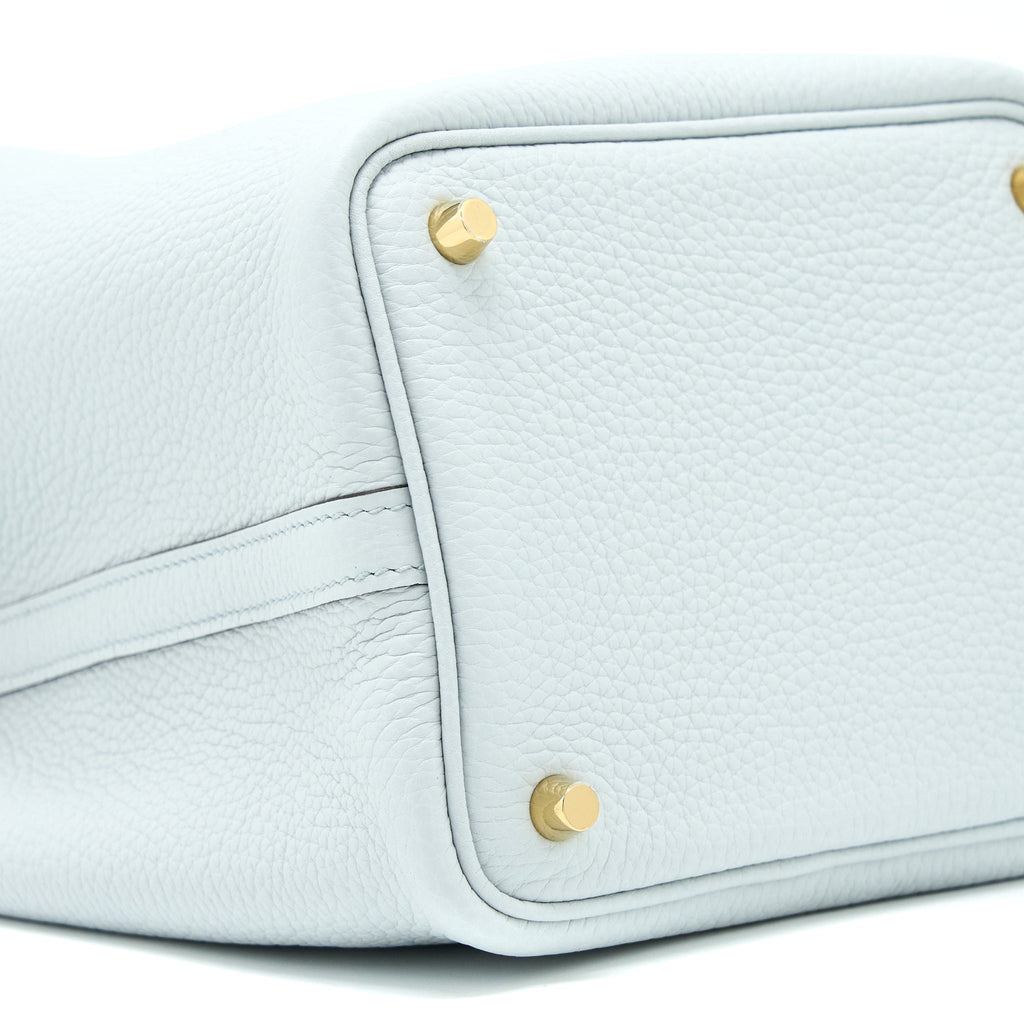 Hermes Picotin 18 Lock Bag Clemence Blue Pale GHW