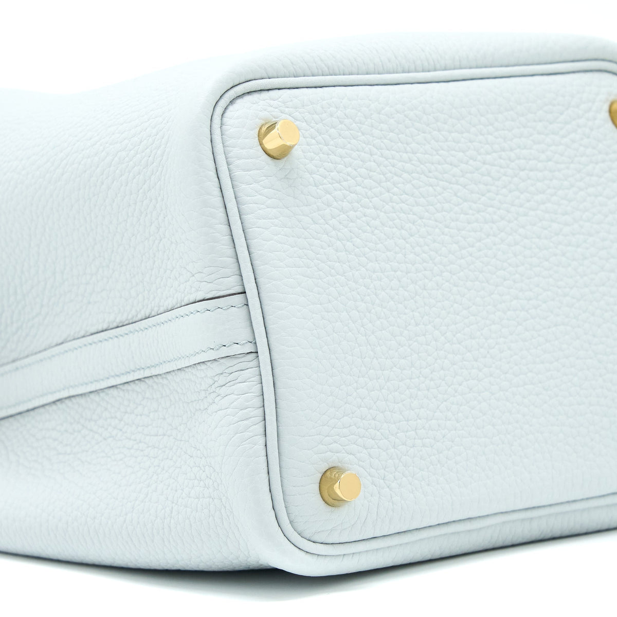 Hermes Picotin 18 Lock Bag Clemence Blue Pale GHW
