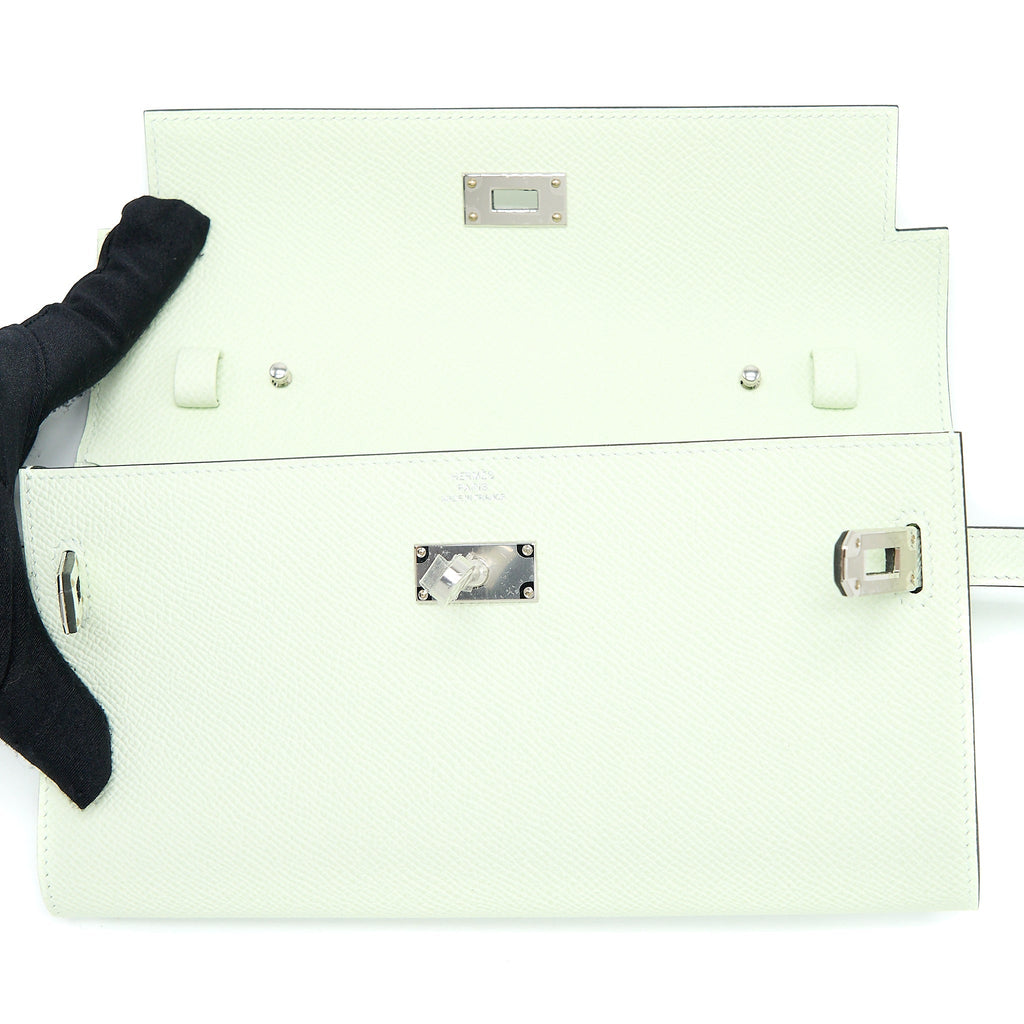 Hermes Kelly To Go Epsom Vert Fizz SHW
